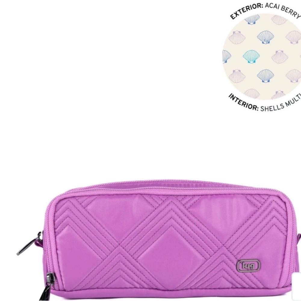NWT Lug Seaplane Cosmetic Pouch in Açaí Berry